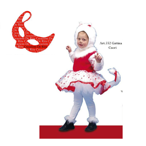 Costume Carnevale Gattina di Cuori De Rita | Massa Giocattoli
