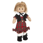 My Doll Bambola Con Scamiciato In Tessuto Tartan Rosso 32cm